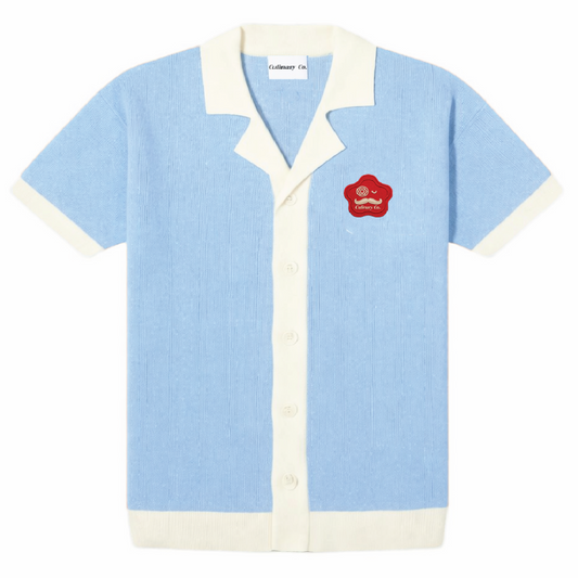 CULINARY wax seal knitted tennis shirt
